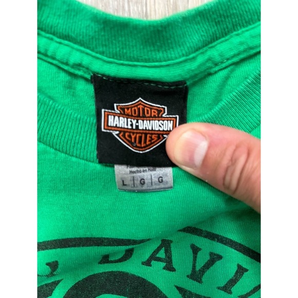Vintage Y2K Irish Themed Harley Davidson Motorcycle T Shirt Sz L Milwaukee - Picture 2 of 3